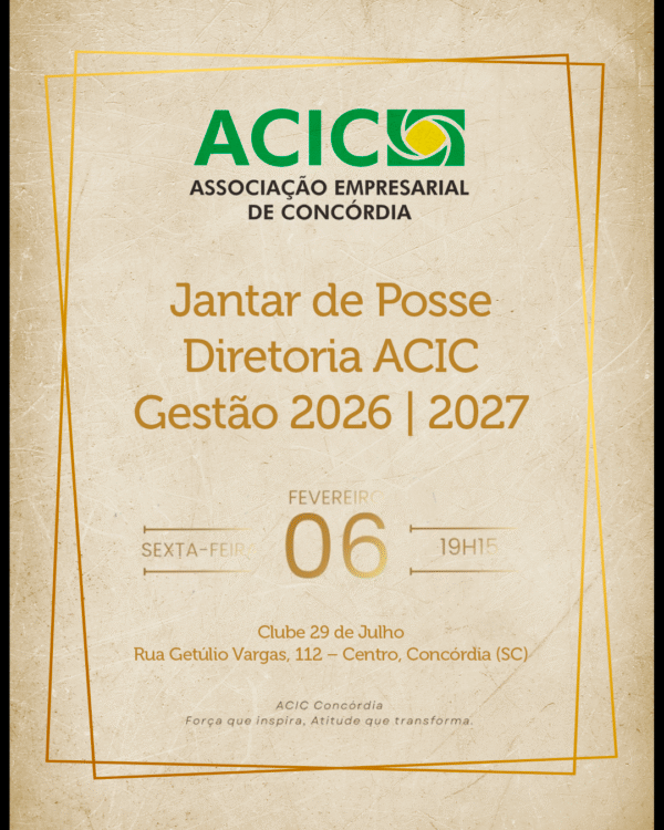 Jantar de Posse  Diretoria ACIC – Gestão 2026/2027